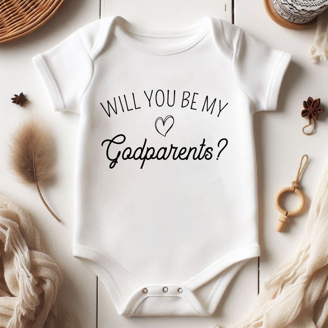 Will You Be My Godparents? Pregnancy Announcement Baby Bodysuit (Will You Be My Godparents? Pregnancy Announcement Baby Bodysuit)