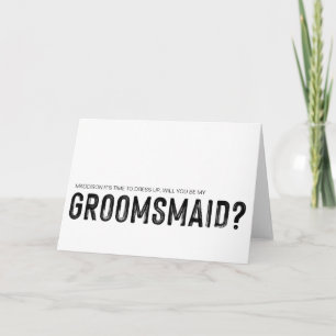 Will You Be My Groomsmaid Bridal Party Request Card