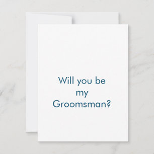 will you be my groomsman bachelorett proposal card