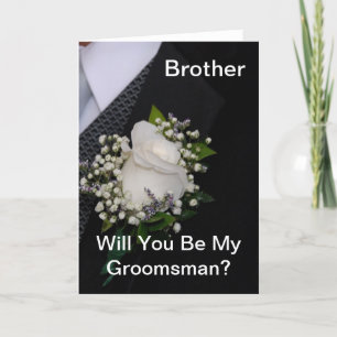 Will You Be My Groomsman Brother Invitation