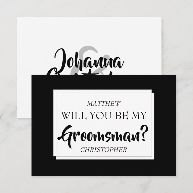 Will You Be My Groomsman Card (Front/Back)