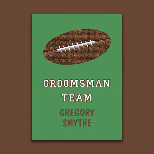 Will You Be My Groomsman Football Theme Card
