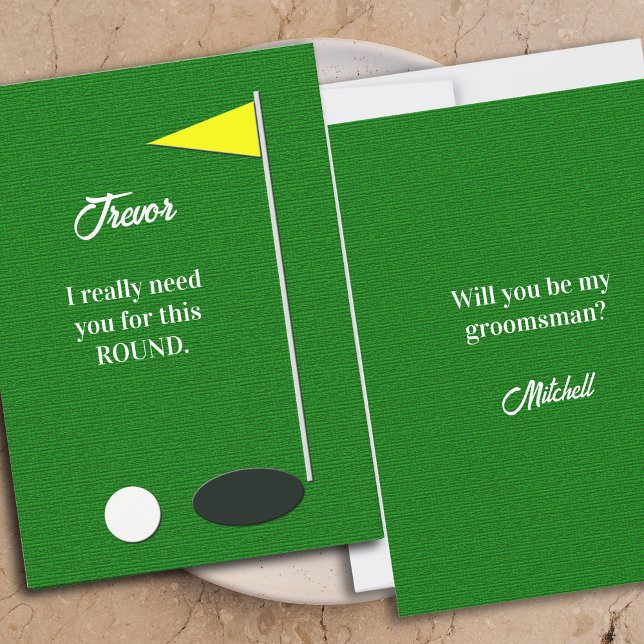 Will You Be My Groomsman Golf Proposal Cards (Creator Uploaded)