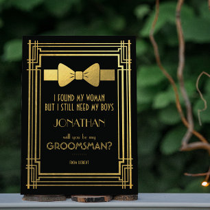 Will You Be My Groomsman Great Gatsby Groomsmen Invitation