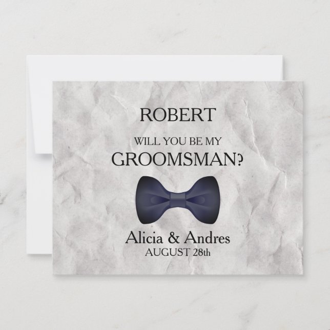 Will you be my Groomsman? Invitation (Front)