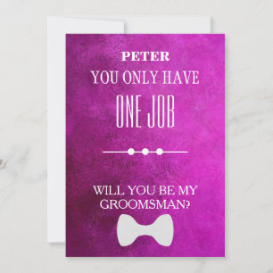 Will You Be My Groomsman? Invitation