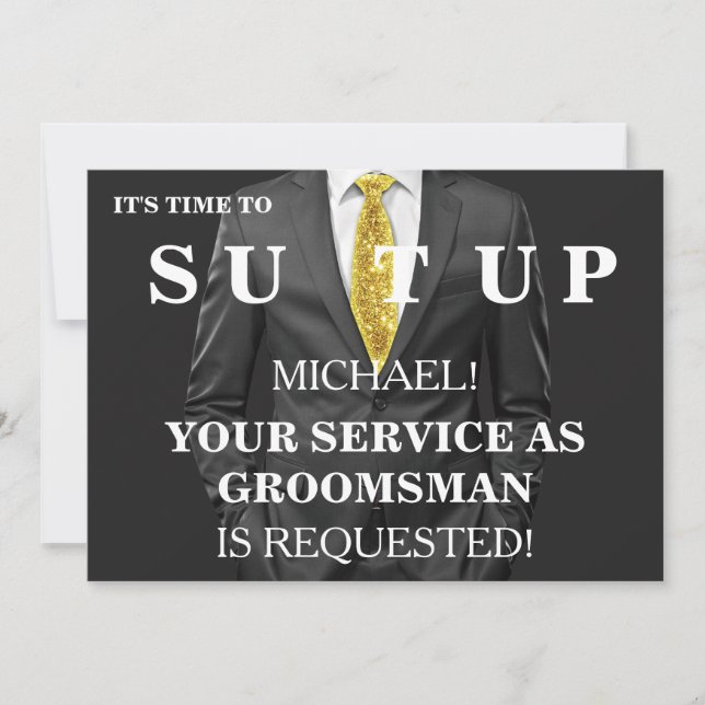 Will You Be My Groomsman Invitation (Front)