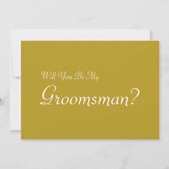 Will You Be My Groomsman Invitation (Front)