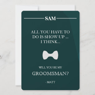 Will  You  Be My Groomsman? Invitation