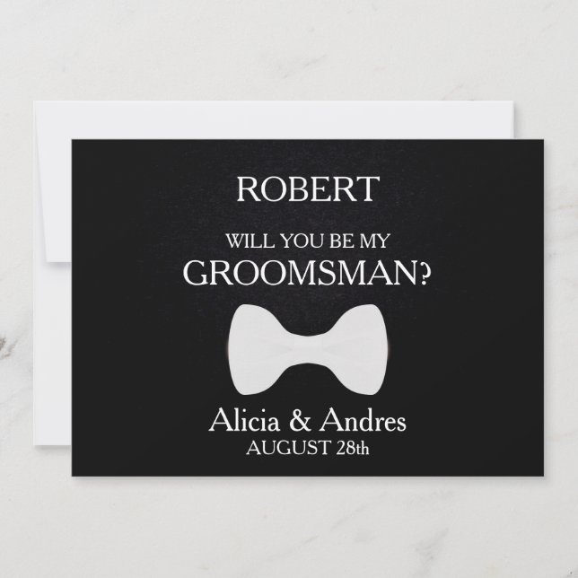 Will you be my Groomsman? Invitation (Front)