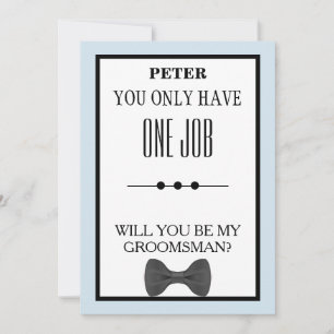 Will  You  Be My Groomsman? Invitation