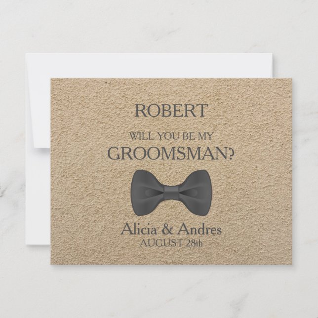 Will you be my Groomsman? Invitation (Front)