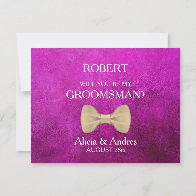 Will you be my Groomsman? Invitation (Front)