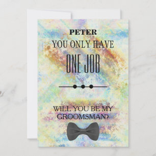 Will You Be My Groomsman? Invitation