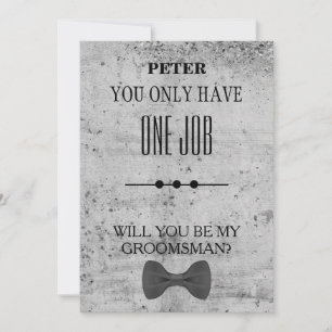 Will  You  Be My Groomsman? Invitation