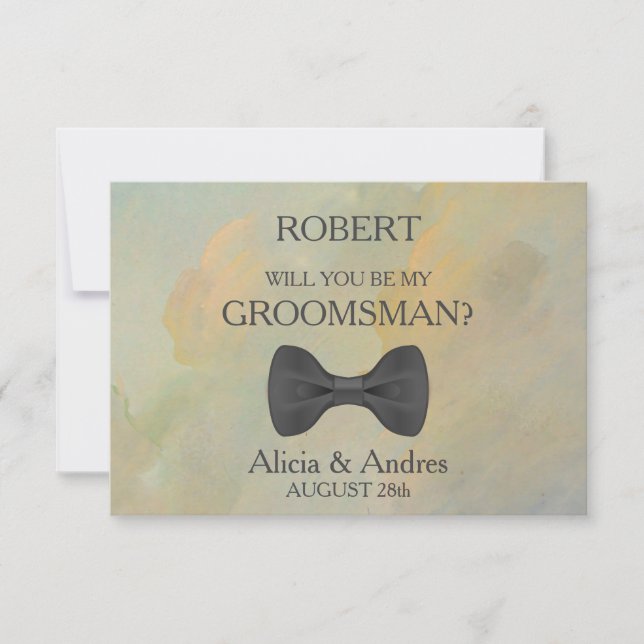 Will you be my Groomsman? Invitation (Front)