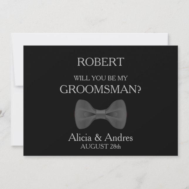 Will you be my Groomsman? Invitation (Front)