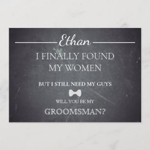 Will  You  Be My Groomsman? Invitation