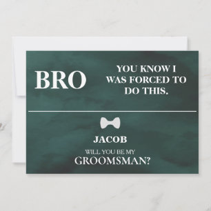 Will You Be My Groomsman? Invitation