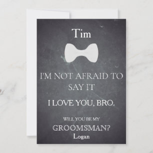 Will You Be My Groomsman? Invitation