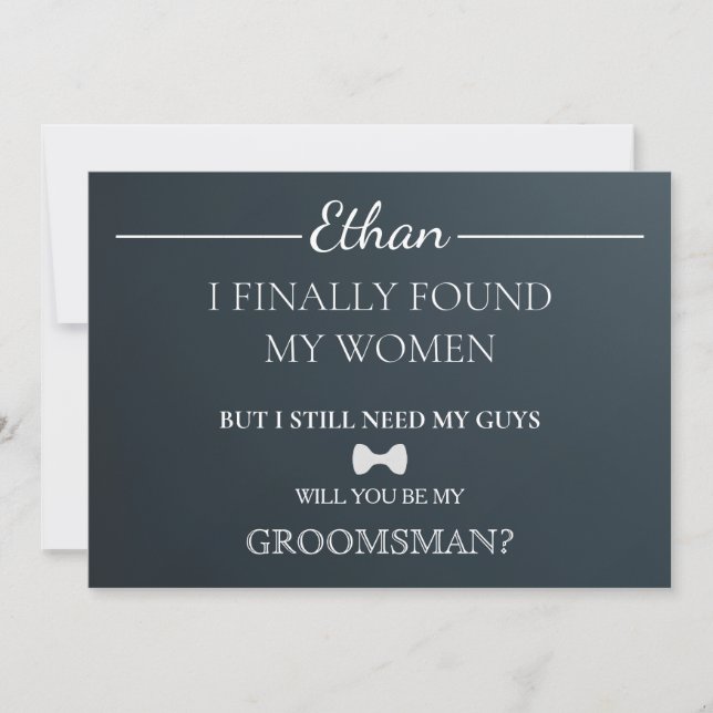 Will  You  Be My Groomsman? Invitation (Front)