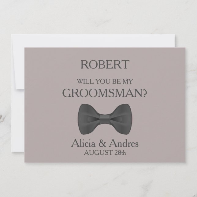 Will you be my Groomsman? Invitation (Front)