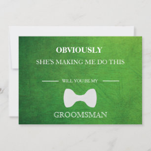 Will  You  Be My Groomsman? Invitation