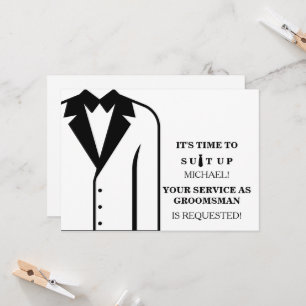 Will You Be My Groomsman Invitation