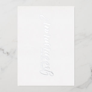 Will You Be My Groomsman? Modern Script Silver