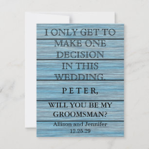 Will you be my Groomsman? Personalised Invitation