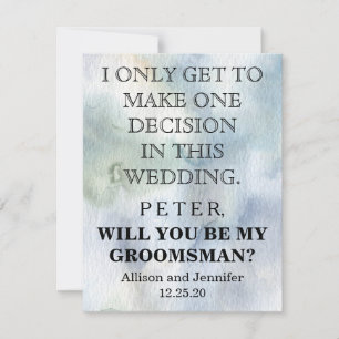 Will you be my Groomsman? Personalised Invitation