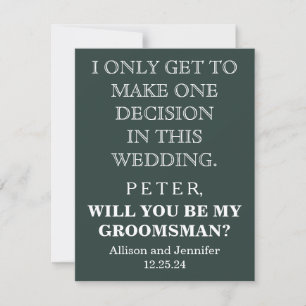 Will you be my Groomsman? Personalised Invitation