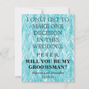 Will you be my Groomsman? Personalised Invitation