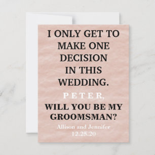 Will you be my Groomsman? Personalised Invitation
