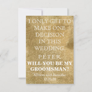 Will you be my Groomsman? Personalised Invitation