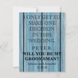 Will you be my Groomsman? Personalised Invitation