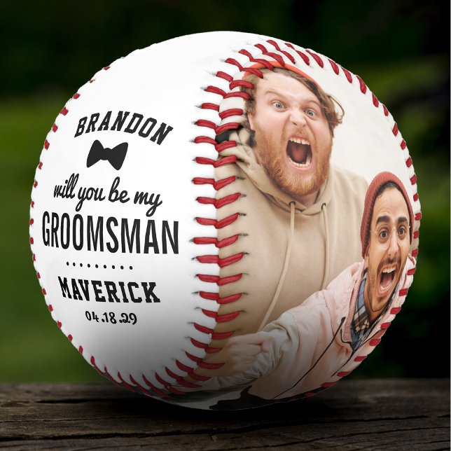 Will You Be My Groomsman Photo Baseball (Creator Uploaded)