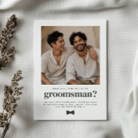 Will You Be My Groomsman Photo Proposal