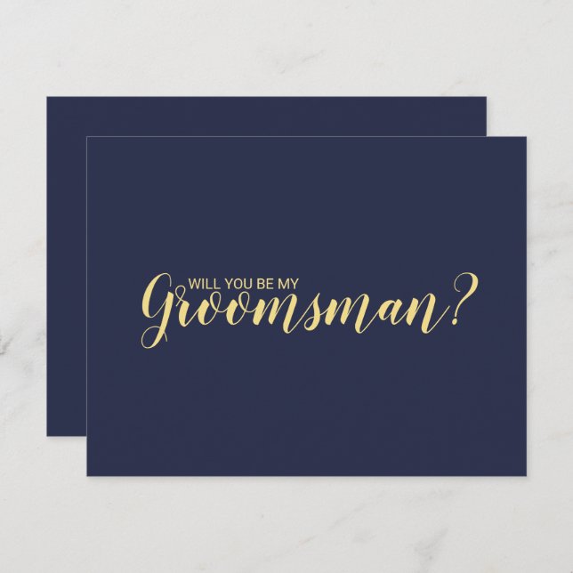 Will You Be My Groomsman? Proposal Card (Front/Back)