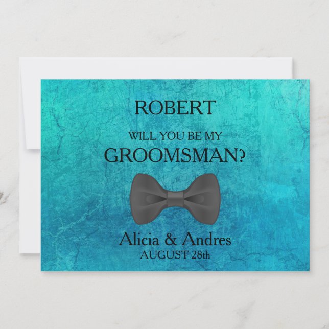 Will you be my Groomsman? Proposal Invitation (Front)