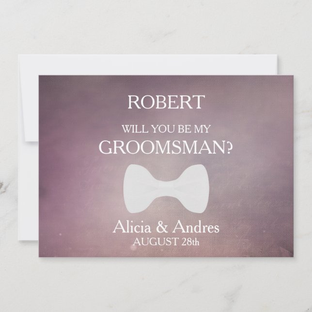 Will you be my Groomsman? Proposal Invitation (Front)