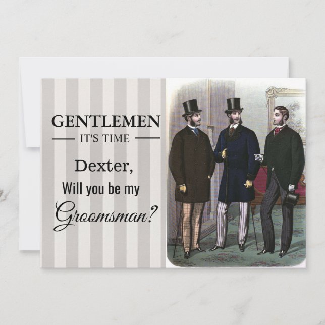 Will You be My Groomsman Request Card? Invitation (Front)