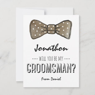 Will You Be My Groomsman? Rustic Groomsmen Invitation