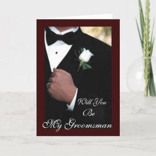 Will you be my Groomsman Tuxedo Greeting Card