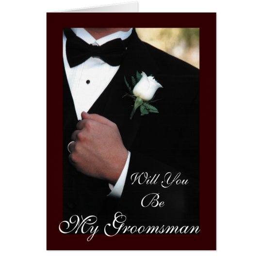 Will you be my Groomsman Tuxedo Greeting Card