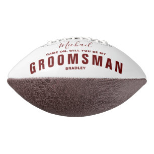 Will You Be My GROOMSMAN Wedding Personalised Name Football