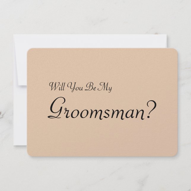Will You Be My Groomsman with Man Image Invitation (Front)