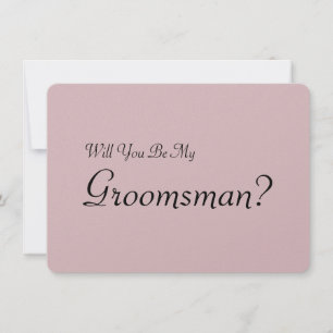 Will You Be My Groomsman with Man Image Invitation