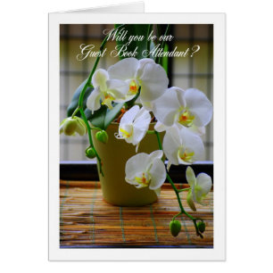 Will You Be My Guest Book Attendant? White Orchids