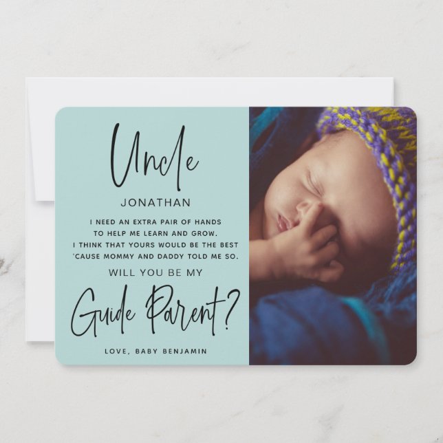 Will you be my Guide Parent Photo  (Front)